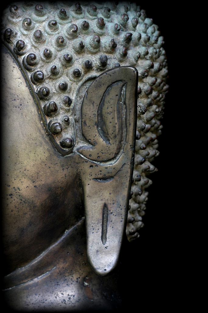 Extremely Rare 17C Sitting Bronze Laos Buddha #CH2